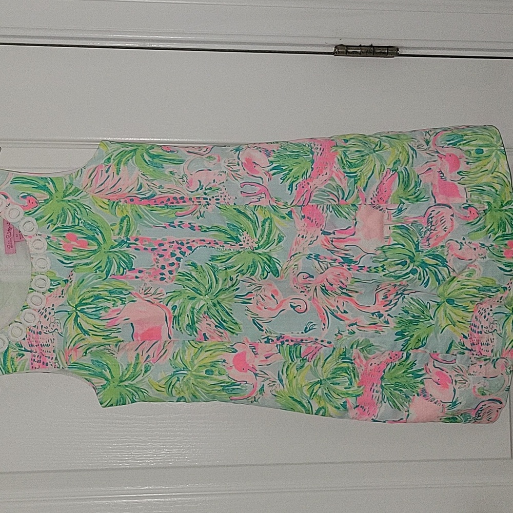 Lilly Pulitzer Pink and Green Shif Dress